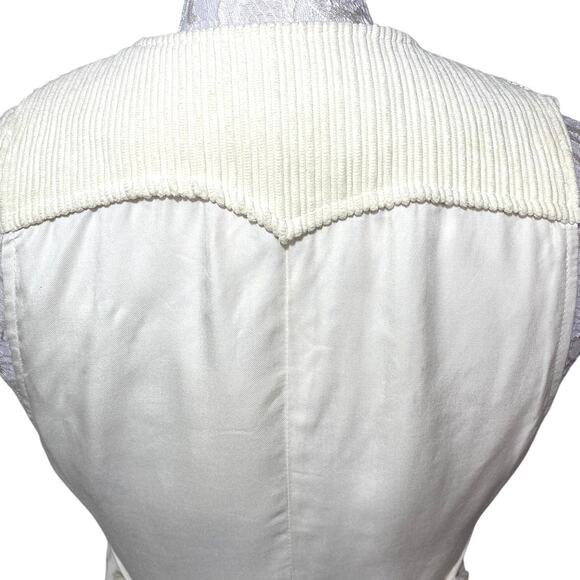 For Love and Lemons Carson Corduroy Vest Cream Women Small NWT Button Front - Picture 4 of 7